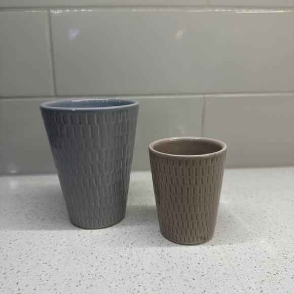 Mini Flower Pots - Set of 2 - Picture 1 of 6